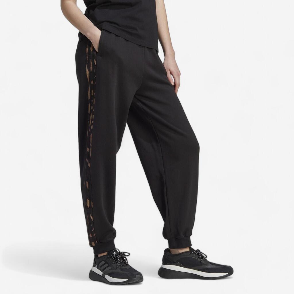 Women's Low-Impact Fitness Jogging Bottoms Vibaop - Black